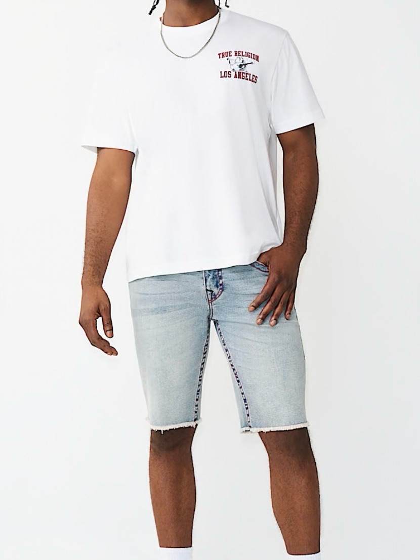 True Religion Light Blue Denim Jean Shorts